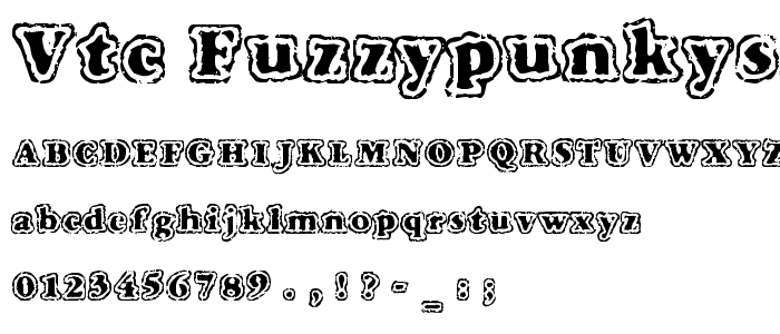 VTC FuzzyPunkySlippers Regular font